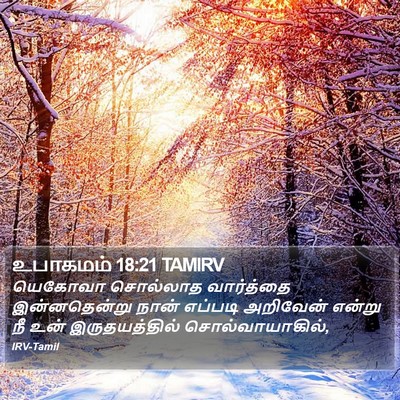 உபாகமம் 18:21 TAMIRV Bible Verse Image
