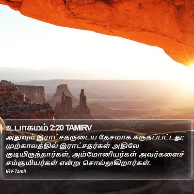 உபாகமம் 2:20 TAMIRV Bible Verse Image