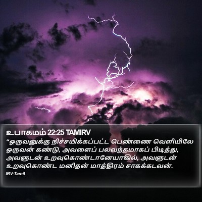 உபாகமம் 22:25 TAMIRV Bible Verse Image