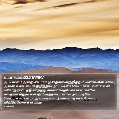 உபாகமம் 22:3 TAMIRV Bible Verse Image