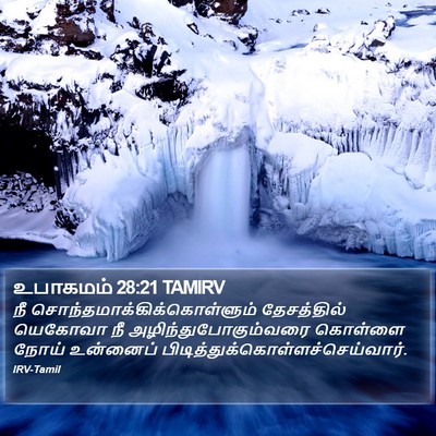 உபாகமம் 28:21 TAMIRV Bible Verse Image
