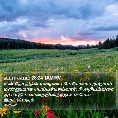உபாகமம் 28:24 TAMIRV Bible Verse Image