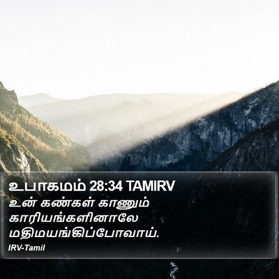 உபாகமம் 28:34 TAMIRV Bible Verse Image