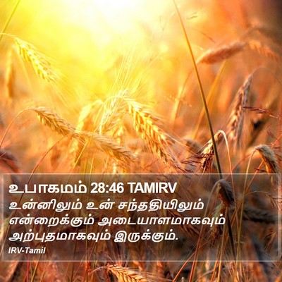 உபாகமம் 28:46 TAMIRV Bible Verse Image