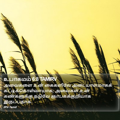 உபாகமம் 6:8 TAMIRV Bible Verse Image