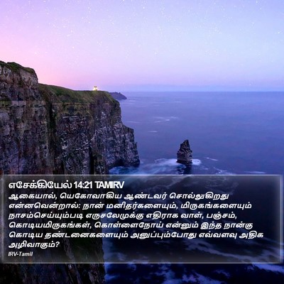 எசேக்கியேல் 14:21 TAMIRV Bible Verse Image