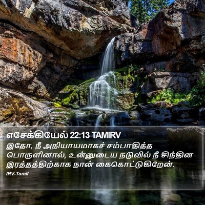 எசேக்கியேல் 22:13 TAMIRV Bible Verse Image