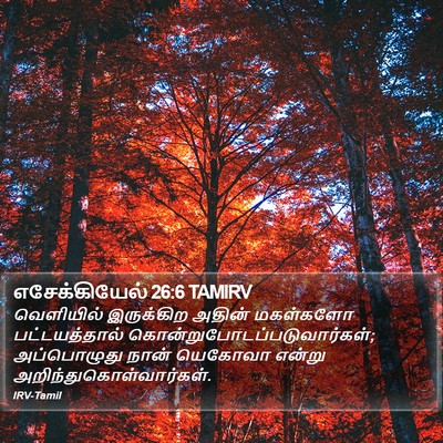 எசேக்கியேல் 26:6 TAMIRV Bible Verse Image