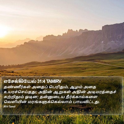 எசேக்கியேல் 31:4 TAMIRV Bible Verse Image