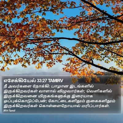 எசேக்கியேல் 33:27 TAMIRV Bible Verse Image