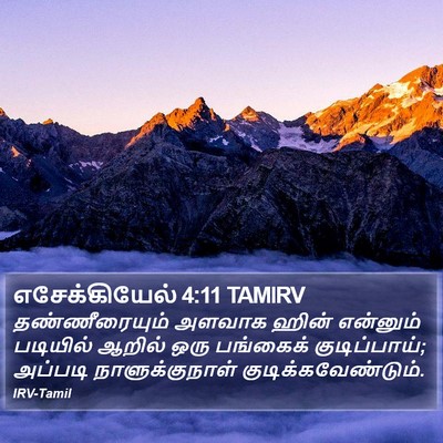 எசேக்கியேல் 4:11 TAMIRV Bible Verse Image