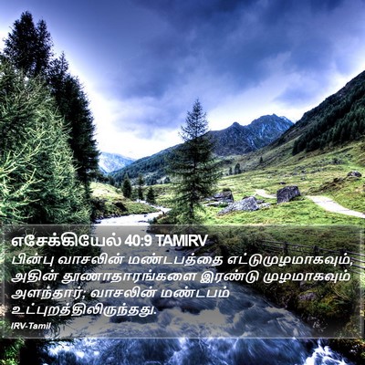 எசேக்கியேல் 40:9 TAMIRV Bible Verse Image