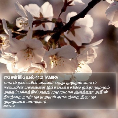 எசேக்கியேல் 41:2 TAMIRV Bible Verse Image