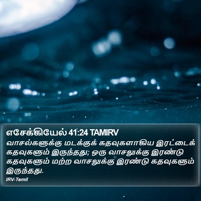 எசேக்கியேல் 41:24 TAMIRV Bible Verse Image