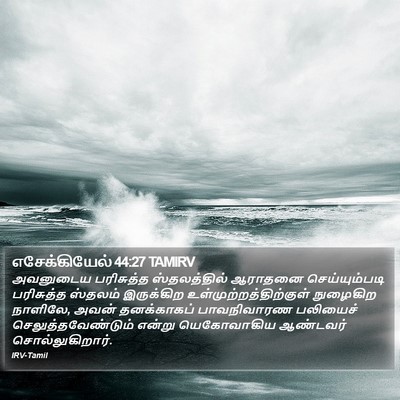 எசேக்கியேல் 44:27 TAMIRV Bible Verse Image
