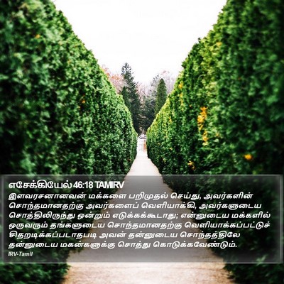 எசேக்கியேல் 46:18 TAMIRV Bible Verse Image