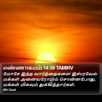 எண்ணாகமம் 14:39 TAMIRV Bible Verse Image