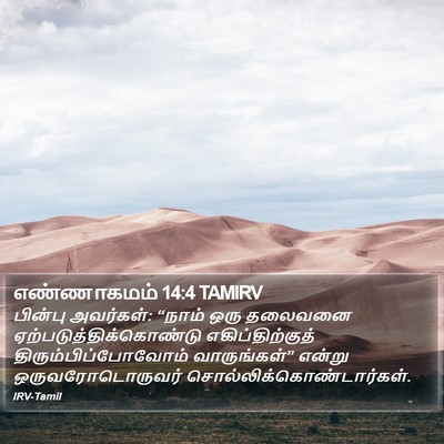 எண்ணாகமம் 14:4 TAMIRV Bible Verse Image