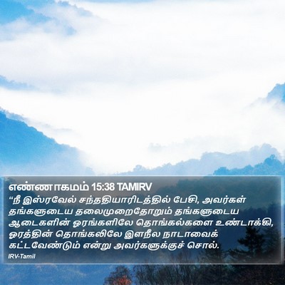 எண்ணாகமம் 15:38 TAMIRV Bible Verse Image