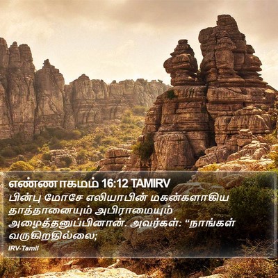 எண்ணாகமம் 16:12 TAMIRV Bible Verse Image
