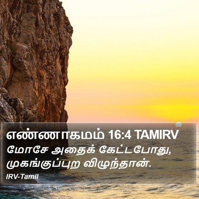 எண்ணாகமம் 16:4 TAMIRV Bible Verse Image