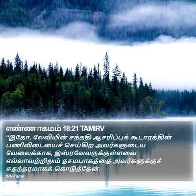 எண்ணாகமம் 18:21 TAMIRV Bible Verse Image