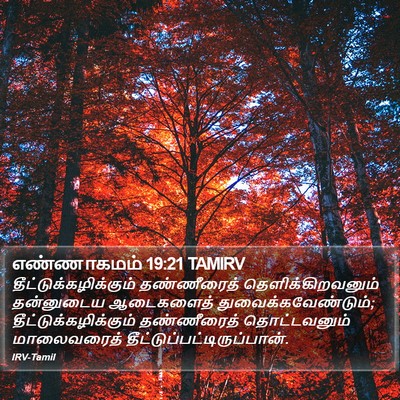 எண்ணாகமம் 19:21 TAMIRV Bible Verse Image