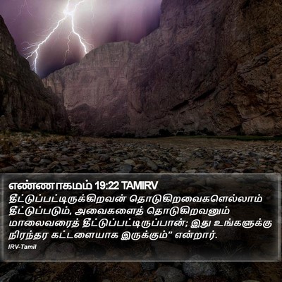 எண்ணாகமம் 19:22 TAMIRV Bible Verse Image