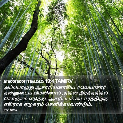 எண்ணாகமம் 19:4 TAMIRV Bible Verse Image