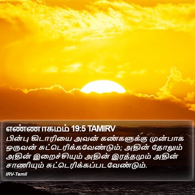 எண்ணாகமம் 19:5 TAMIRV Bible Verse Image