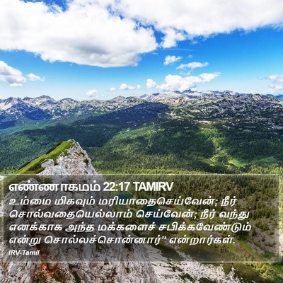 எண்ணாகமம் 22:17 TAMIRV Bible Verse Image