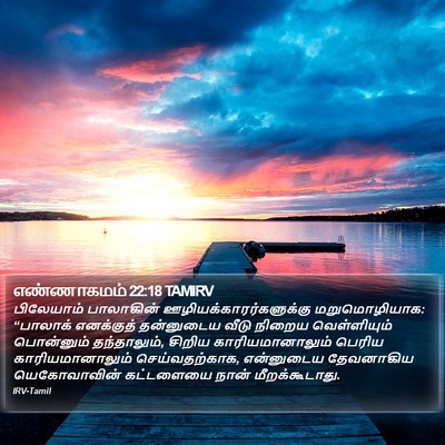 எண்ணாகமம் 22:18 TAMIRV Bible Verse Image