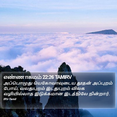 எண்ணாகமம் 22:26 TAMIRV Bible Verse Image