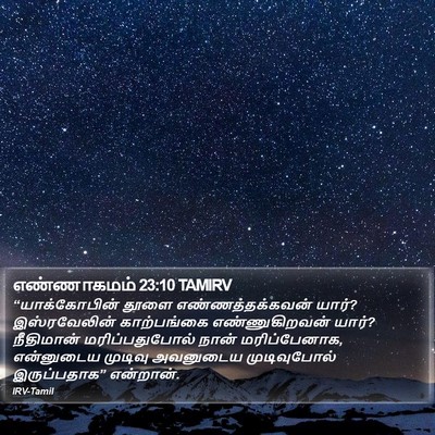 எண்ணாகமம் 23:10 TAMIRV Bible Verse Image