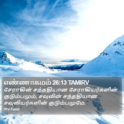 எண்ணாகமம் 26:13 TAMIRV Bible Verse Image