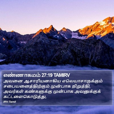 எண்ணாகமம் 27:19 TAMIRV Bible Verse Image
