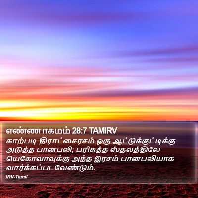 எண்ணாகமம் 28:7 TAMIRV Bible Verse Image