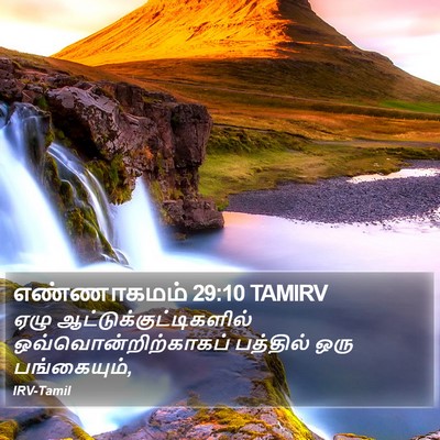 எண்ணாகமம் 29:10 TAMIRV Bible Verse Image