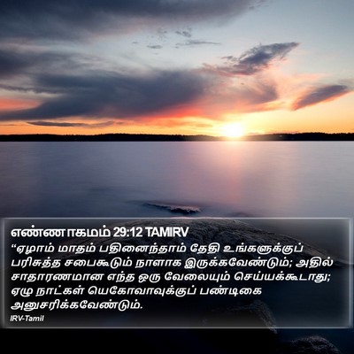 எண்ணாகமம் 29:12 TAMIRV Bible Verse Image