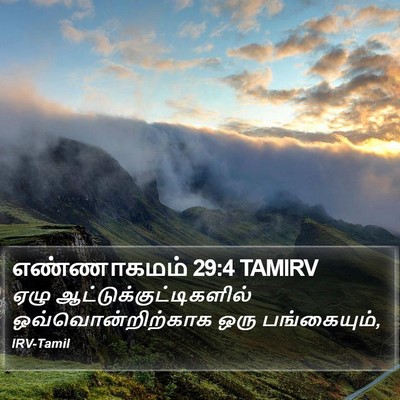 எண்ணாகமம் 29:4 TAMIRV Bible Verse Image