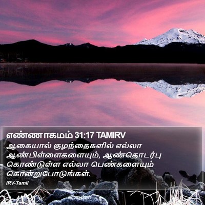 எண்ணாகமம் 31:17 TAMIRV Bible Verse Image