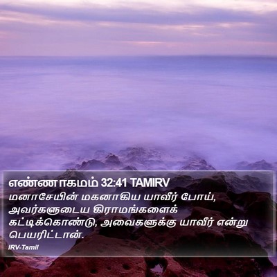 எண்ணாகமம் 32:41 TAMIRV Bible Verse Image
