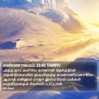 எண்ணாகமம் 33:40 TAMIRV Bible Verse Image