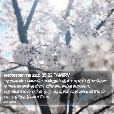 எண்ணாகமம் 35:22 TAMIRV Bible Verse Image