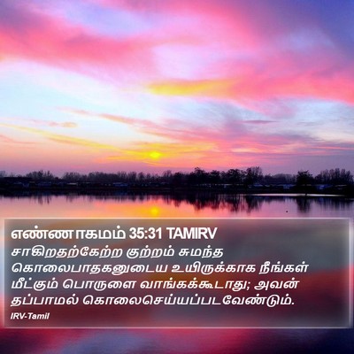 எண்ணாகமம் 35:31 TAMIRV Bible Verse Image