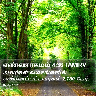 எண்ணாகமம் 4:36 TAMIRV Bible Verse Image