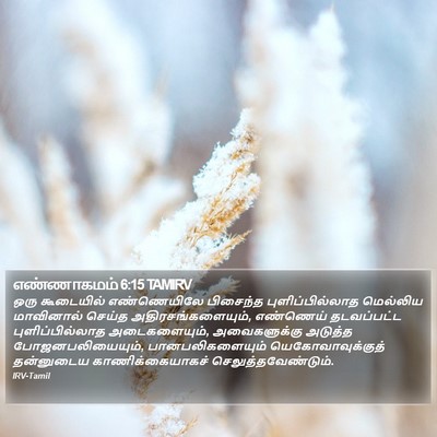 எண்ணாகமம் 6:15 TAMIRV Bible Verse Image
