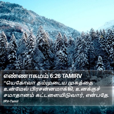 எண்ணாகமம் 6:26 TAMIRV Bible Verse Image