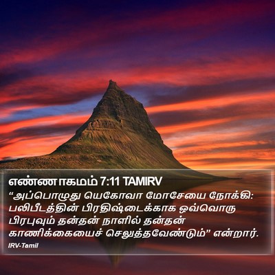 எண்ணாகமம் 7:11 TAMIRV Bible Verse Image