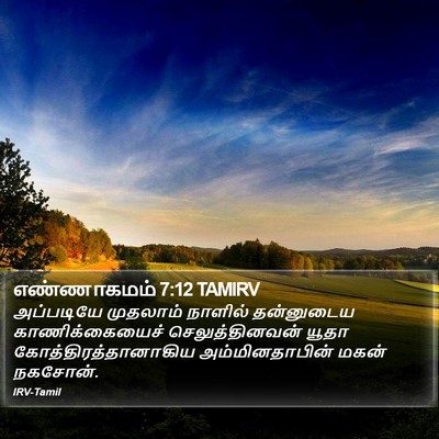 எண்ணாகமம் 7:12 TAMIRV Bible Verse Image